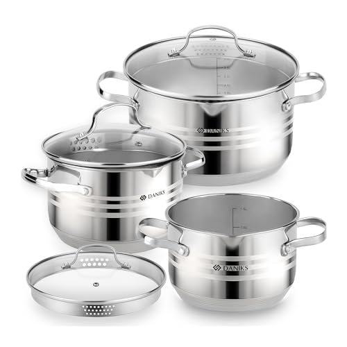 Tokio 6-Piece Set (2, 3, 4.5 QT with Strainer Lids)