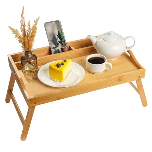 Bed Tray with Phone & Tablet Holder