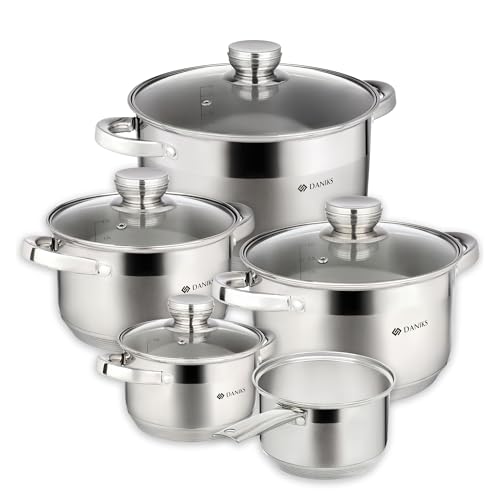 Standard 9-Piece Set with Saucepan (2, 3, 4, 6 QT + Saucepan)