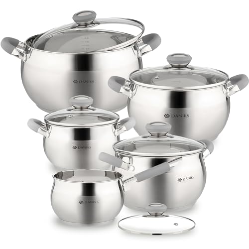 Modern 10-Piece Set (2, 3, 4, 7 QT + Saucepan)