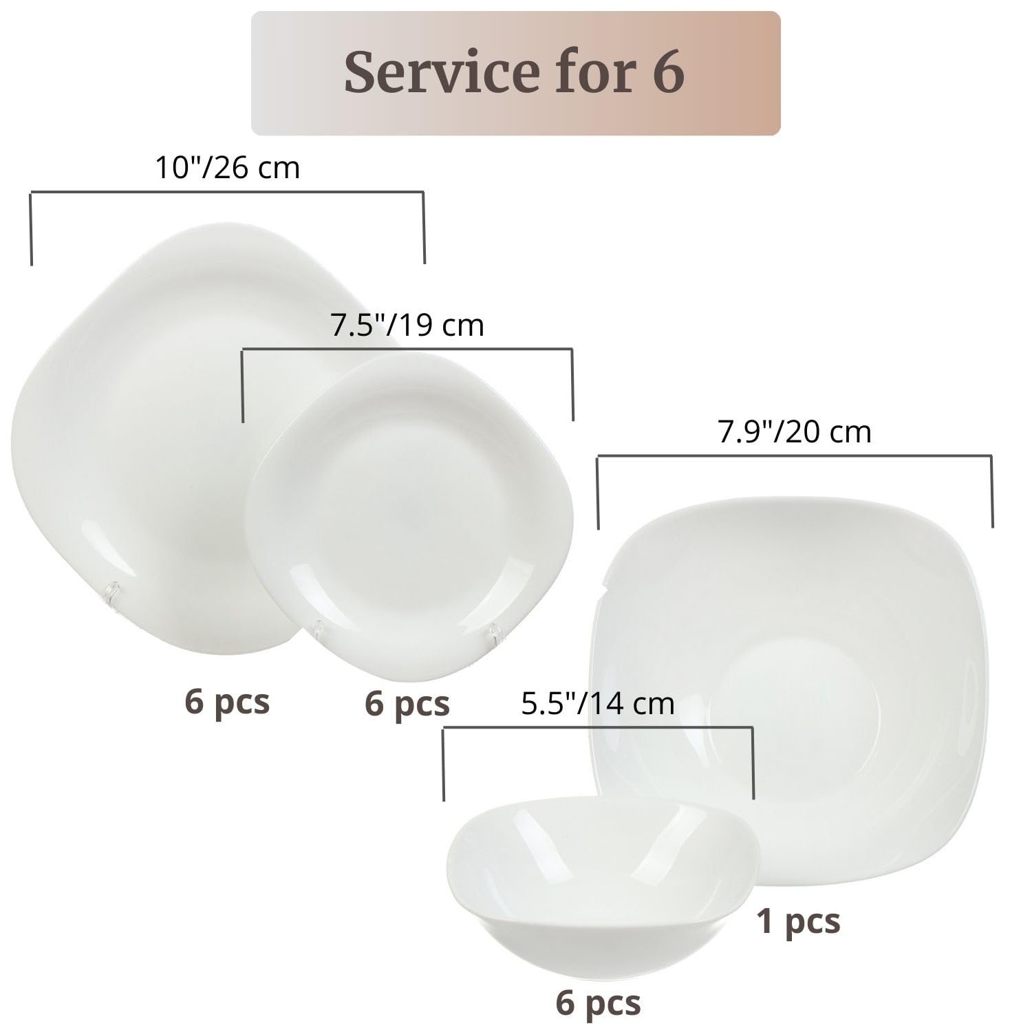 Daniks Serie "Quadro" - Geschirrset - 4