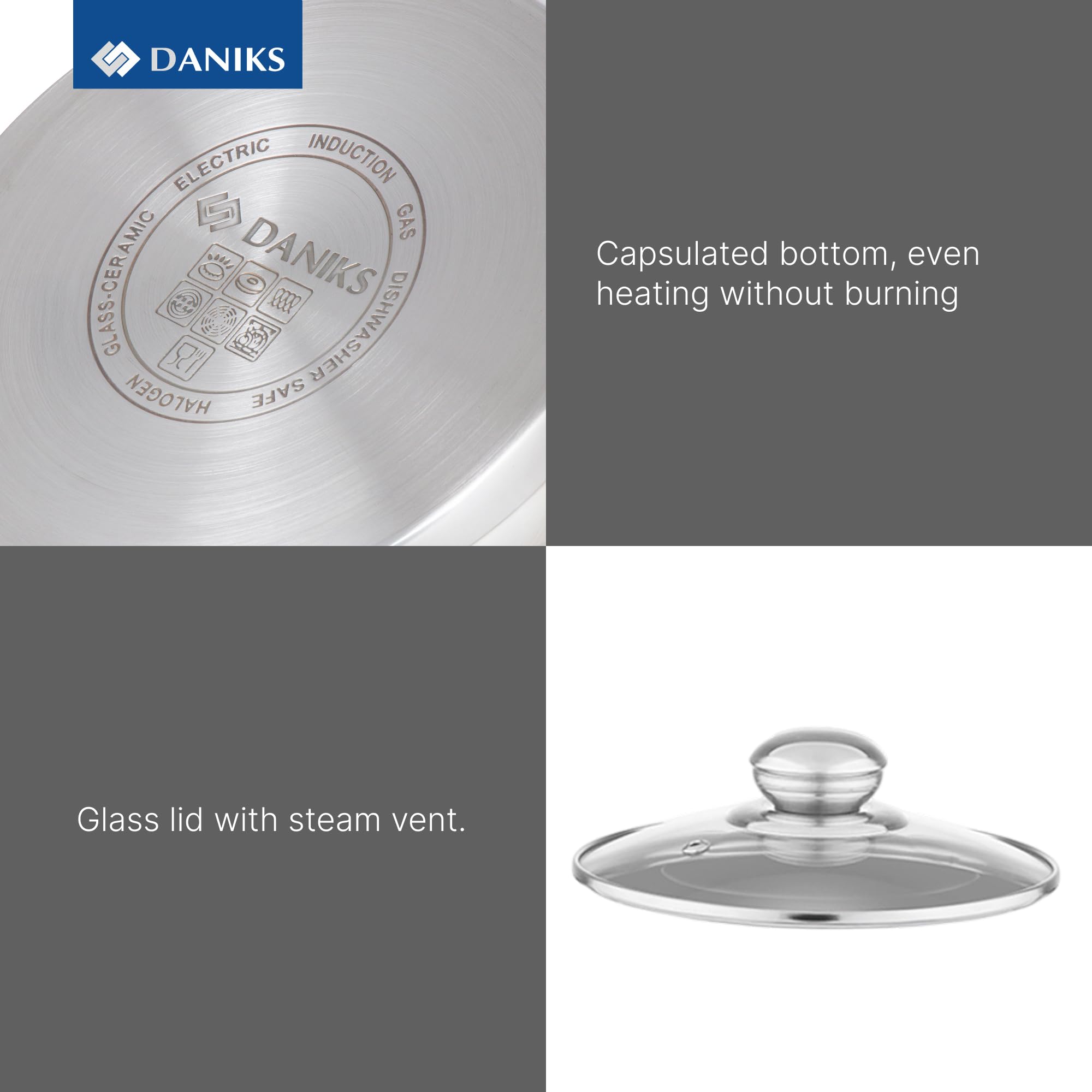 Daniks Serie "Classic" - Edelstahl-Kochgeschirr - 5