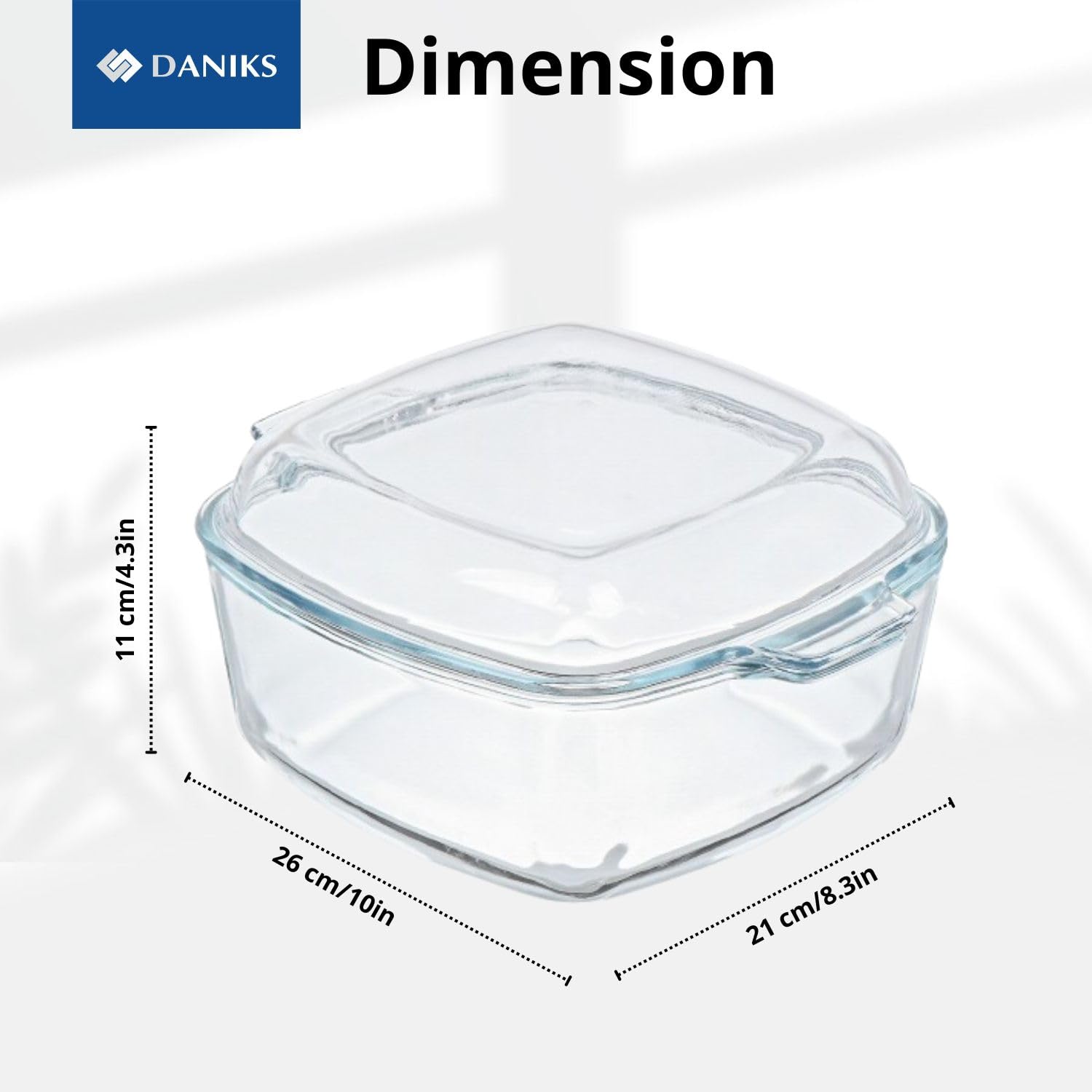Daniks Glass casserole with lid - Bakeware - 4