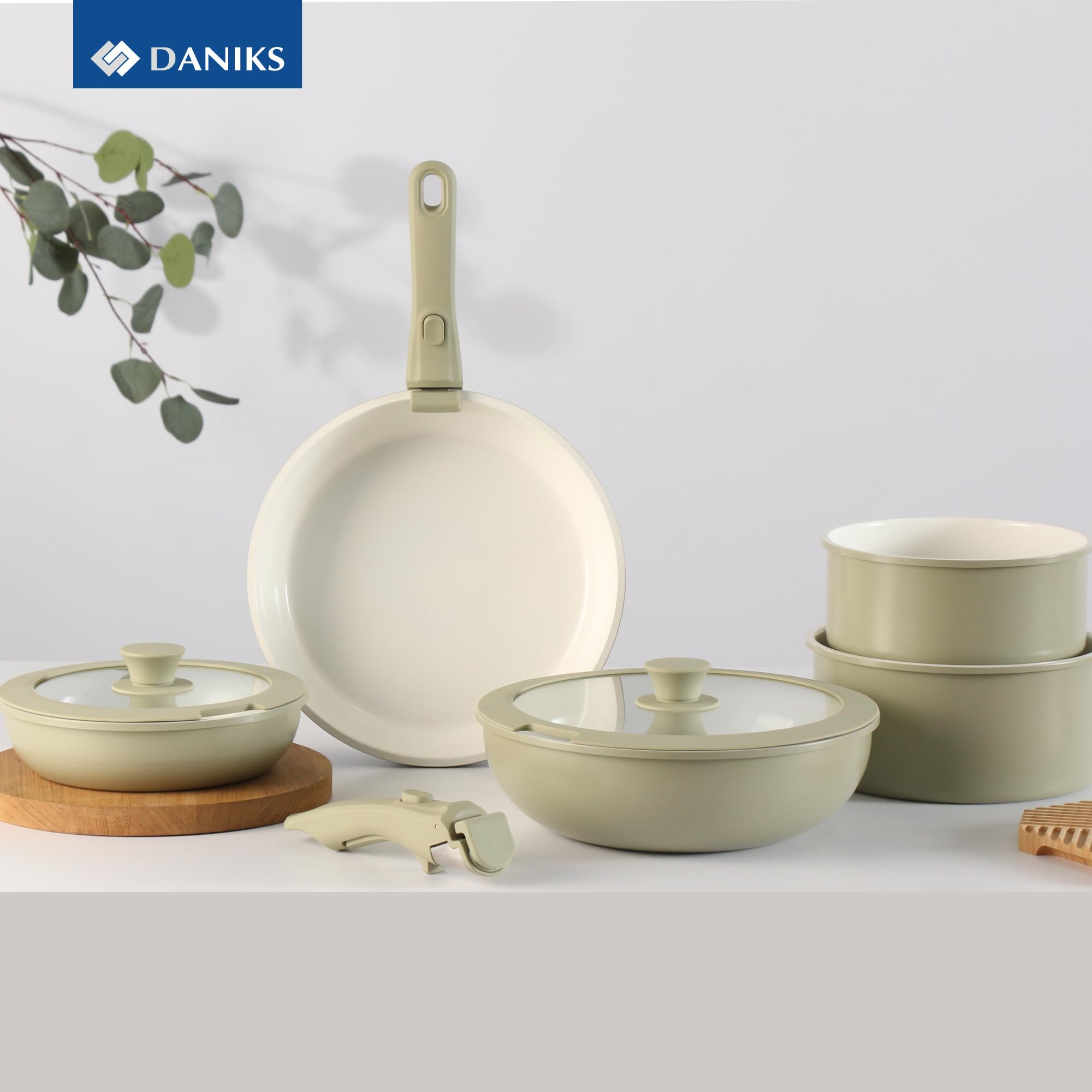 Daniks Serie "Olive" - Antihaft-Kochgeschirr - 2