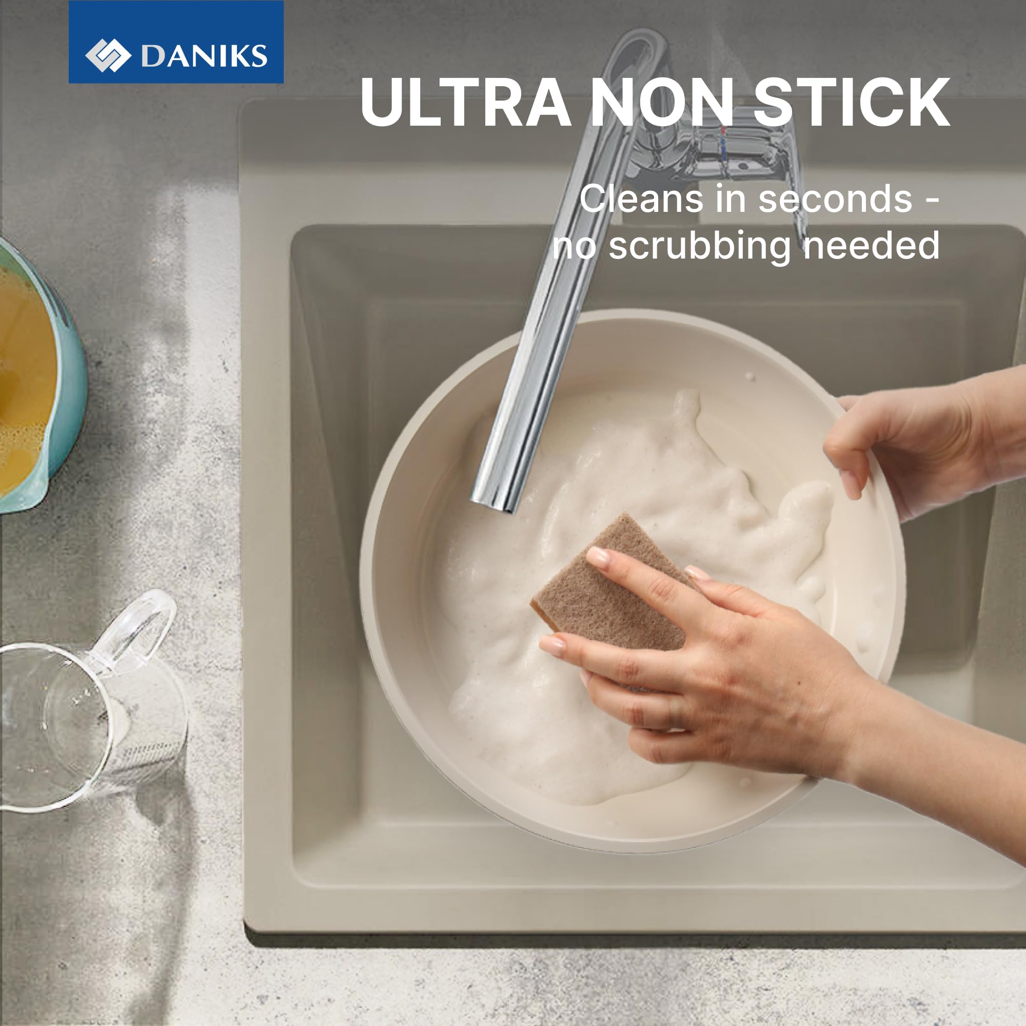 Daniks Serie "Beige" - Antihaft-Kochgeschirr - 8