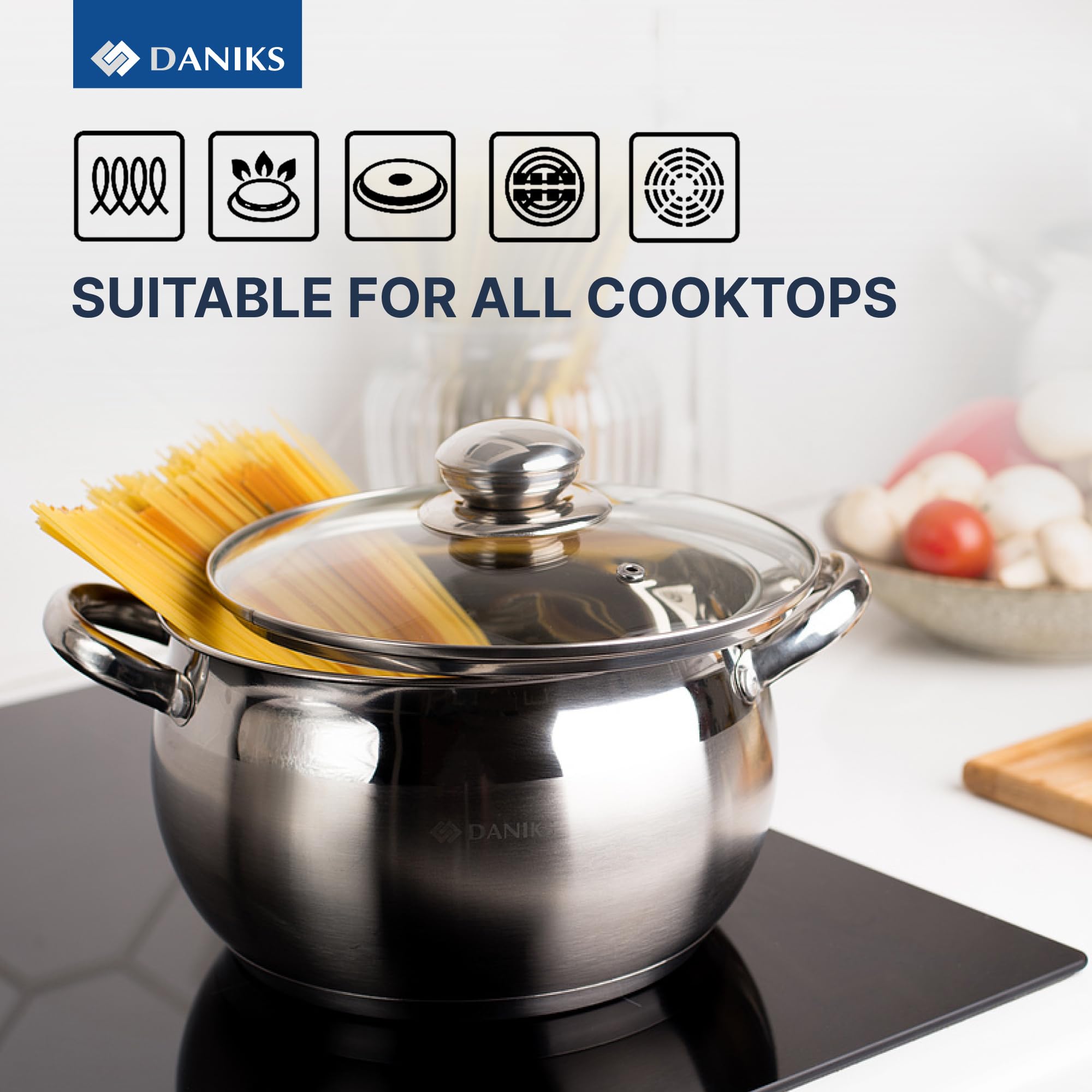 Daniks Serie "Classic" - Edelstahl-Kochgeschirr - 7