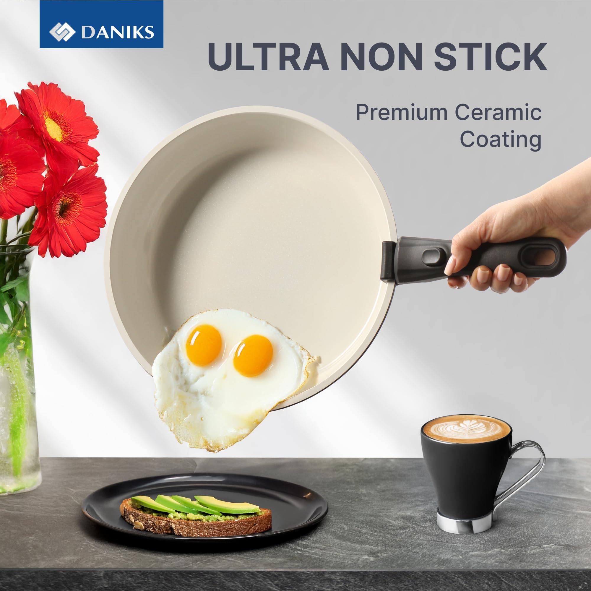 Daniks Serie "Black" - Non-stick Cookware - 4
