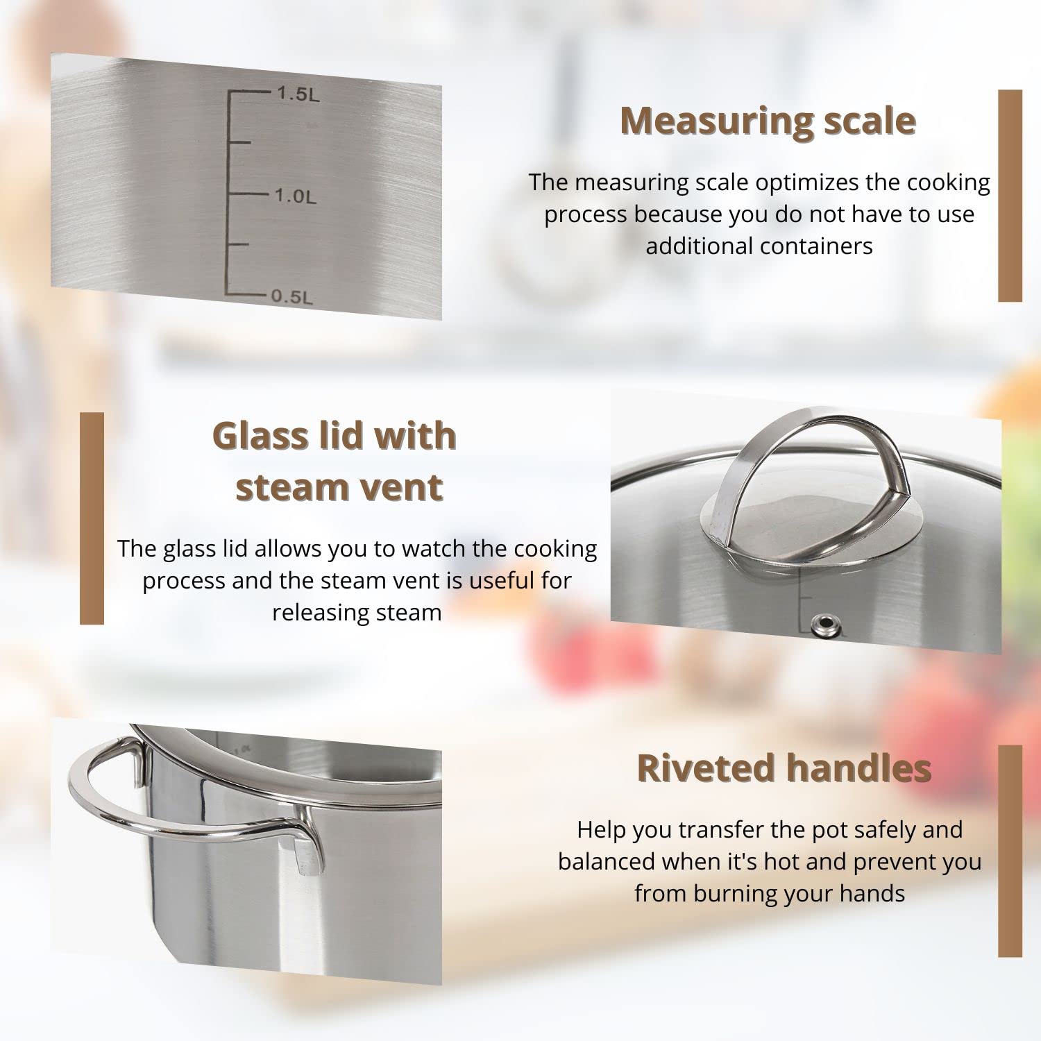 Daniks Серия "Bonn" - Посуда из нержавеющей стали - 4