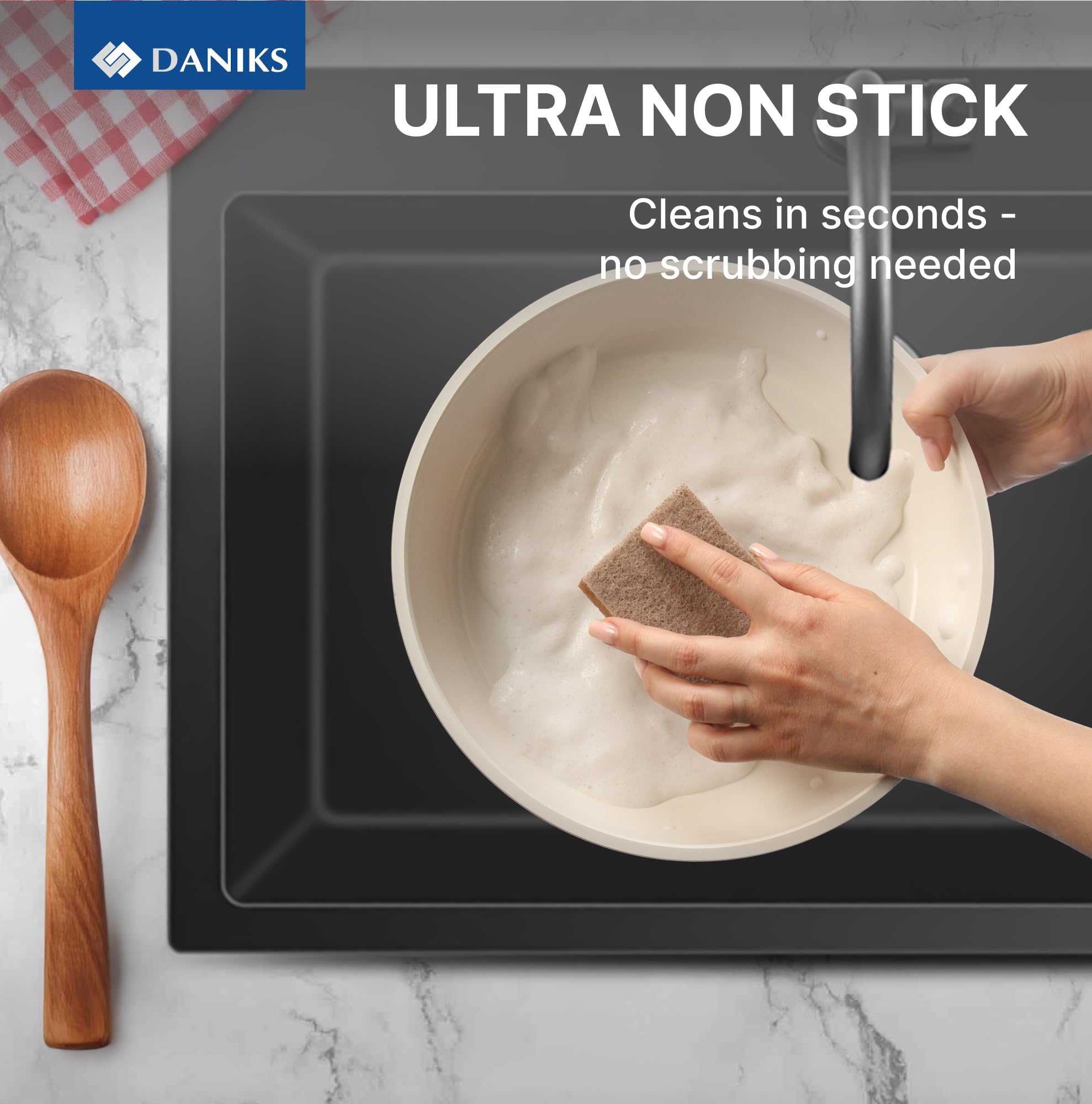 Daniks Serie "Black" - Non-stick Cookware - 8