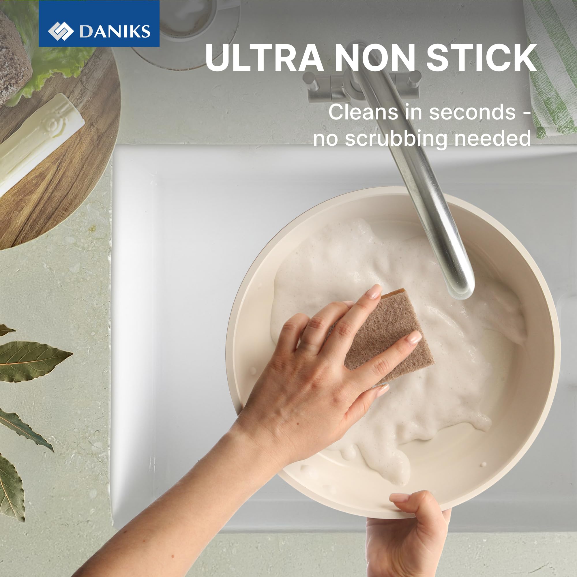 Daniks Serie "Olive" - Antihaft-Kochgeschirr - 8