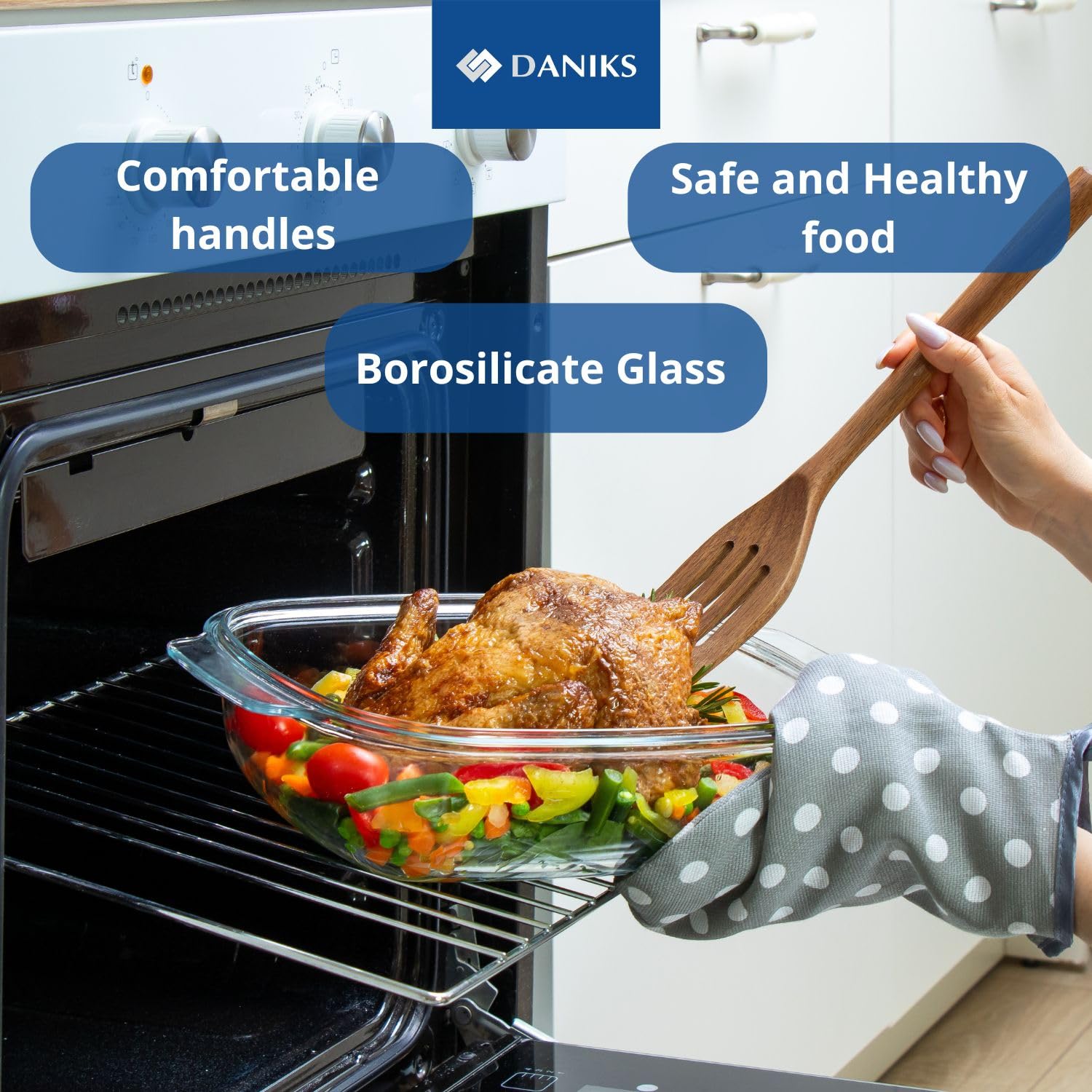 Daniks Glass casserole with lid - Bakeware - 6