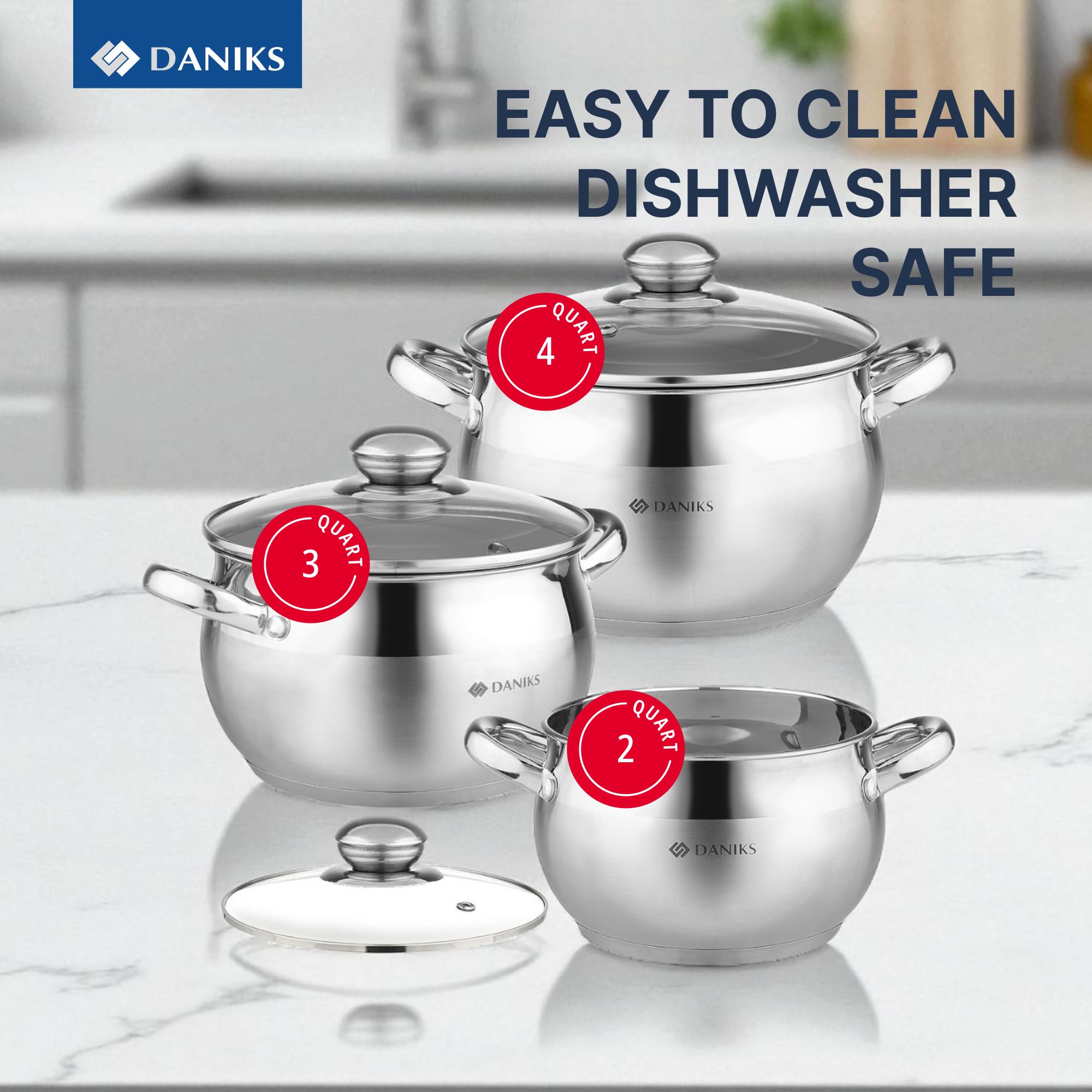 Daniks Serie "Classic" - Edelstahl-Kochgeschirr - 2