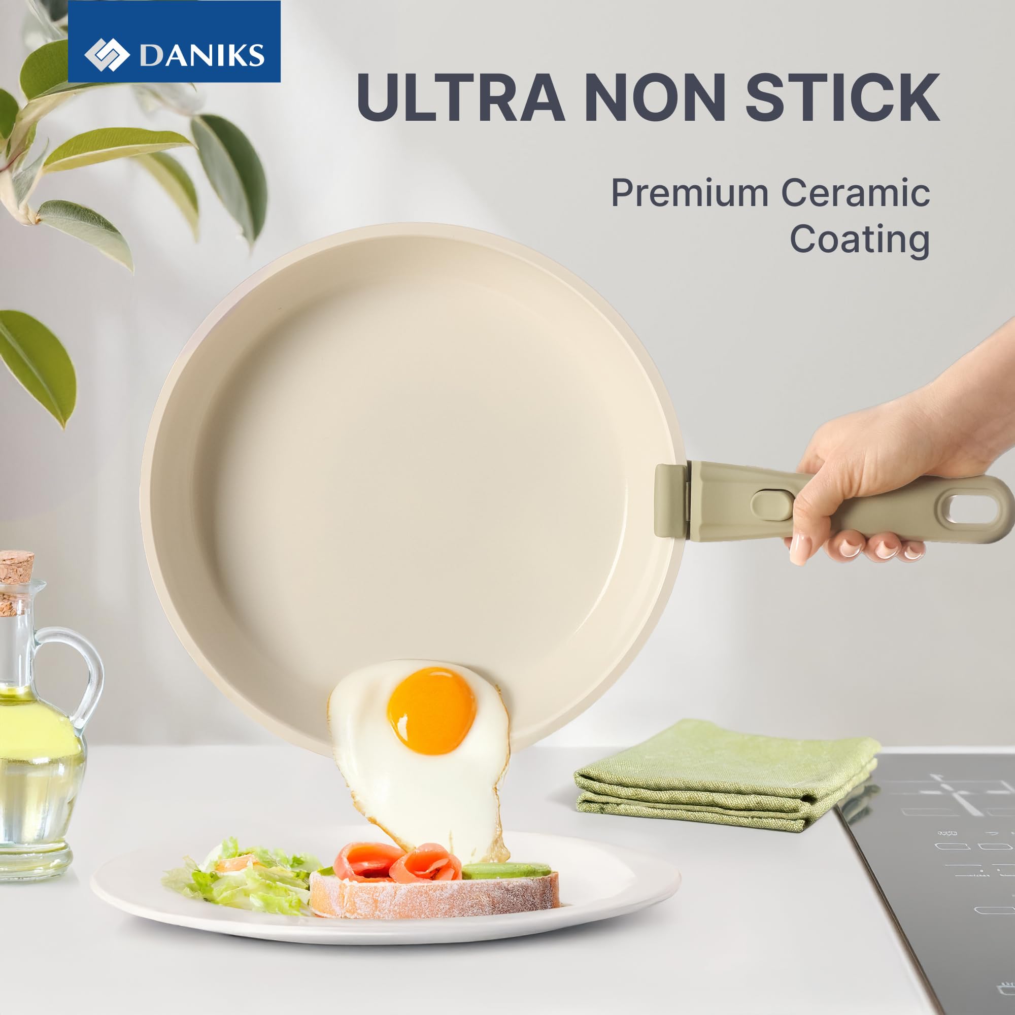 Daniks Serie "Olive" - Antihaft-Kochgeschirr - 4