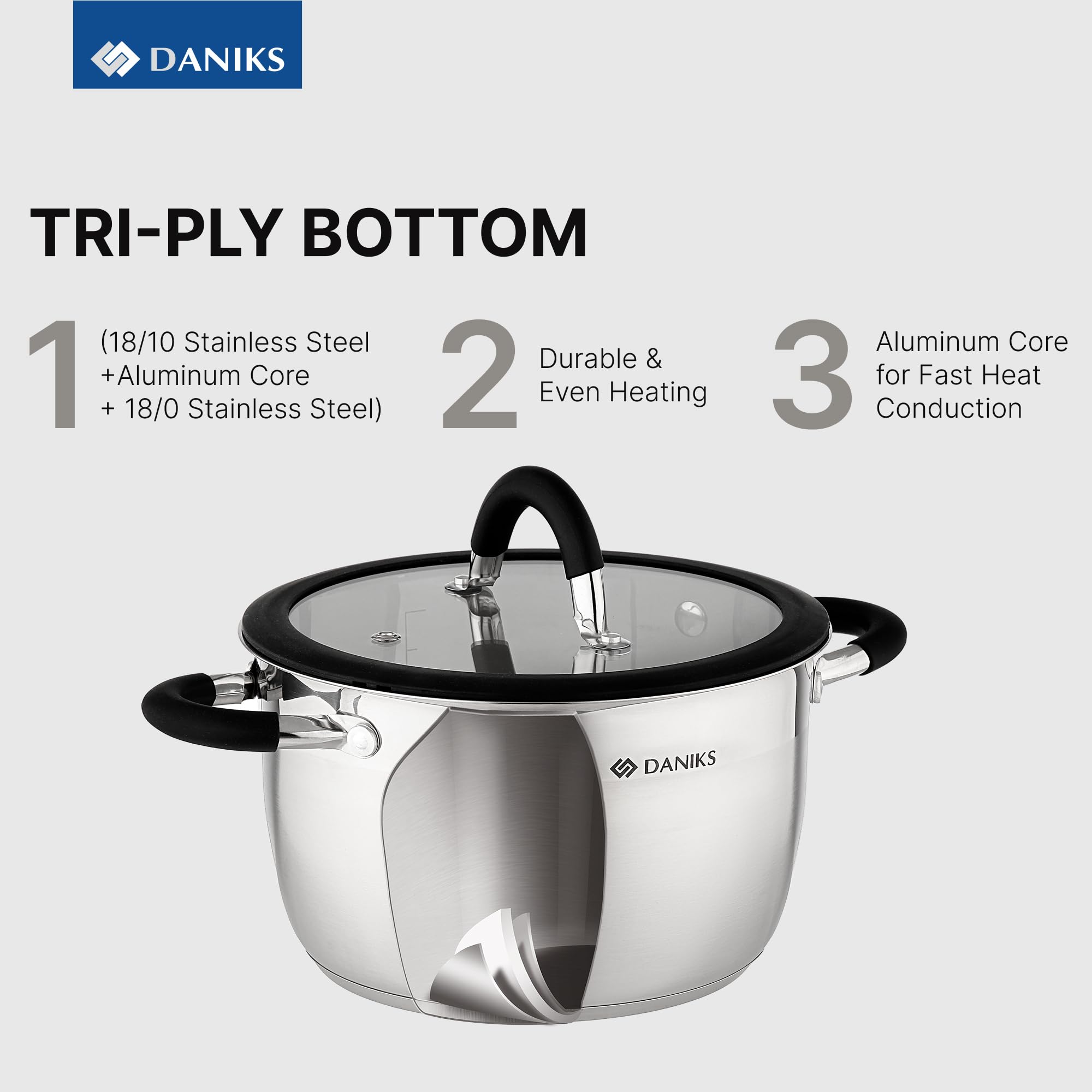 Daniks Serie "Orlando" - Stainless Steel Cookware - 4