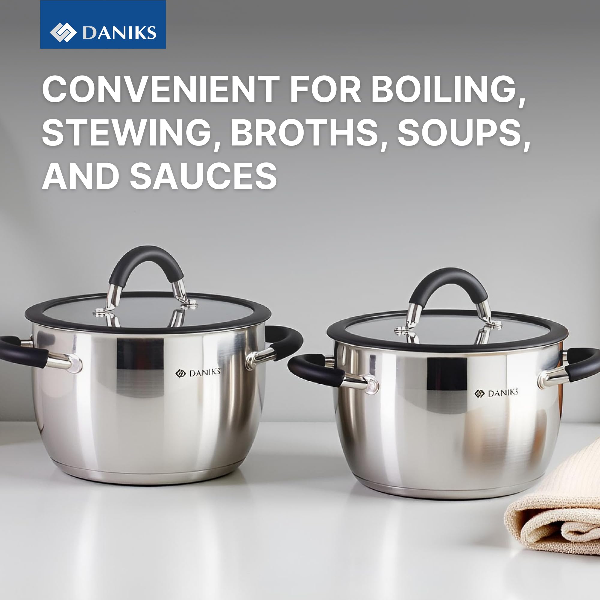 Daniks Serie "Orlando" - Stainless Steel Cookware - 6