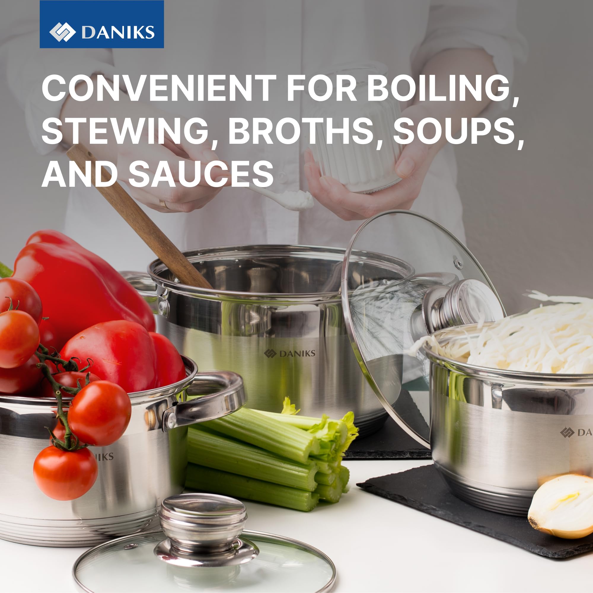 Daniks Serie "Standard" - Edelstahl-Kochgeschirr - 5