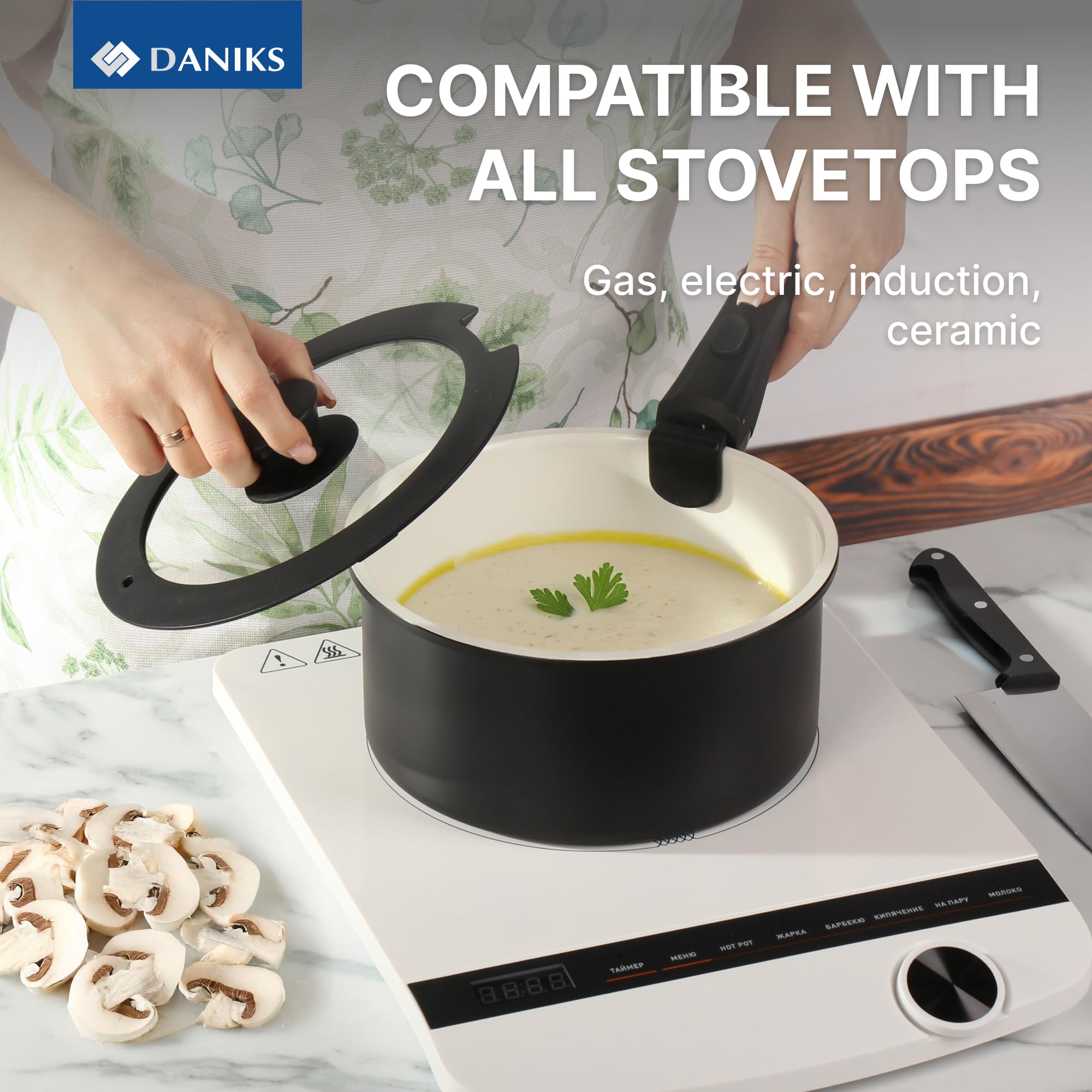 Daniks Serie "Black" - Non-stick Cookware - 6