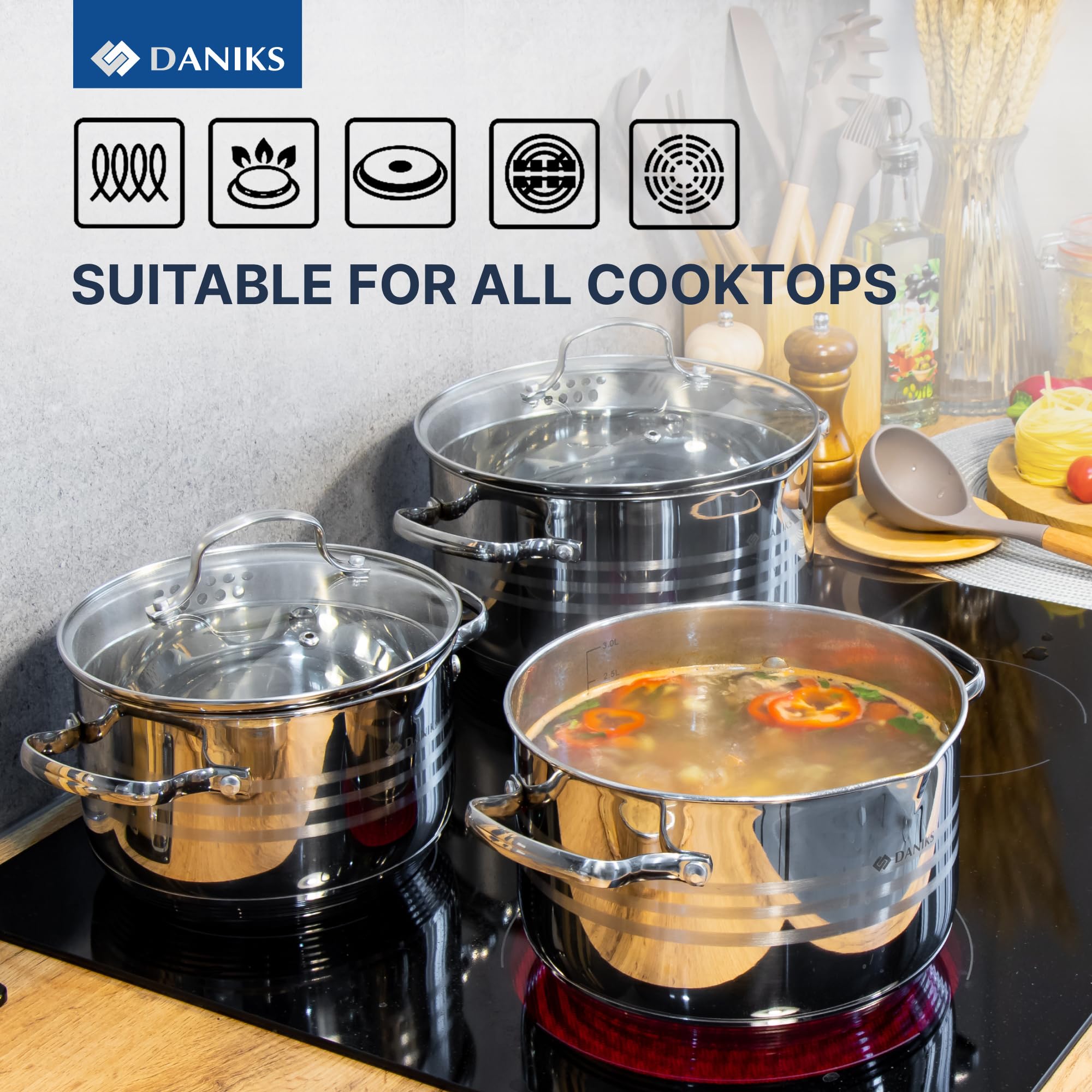 Daniks Серия "Tokio" - Посуда из нержавеющей стали - 6